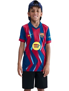 Dětský dres Nike FC Barcelona Stadium 25/26 tmavě modrý a červený FZ1307 432