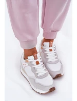 Semišové Lehké Sportovní Boty Pro Ženy Big Star RR274235 HI-POLY SYSTEM Béžové