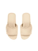 Cubota žabky na suchý zip s kožešinou béžové K24AW-100-001-03-1