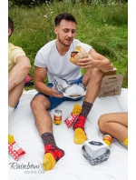 Rainbow Socks Jídlo Ponožky Box Burger Hranolky Pivo 5 párů