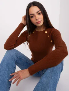 PM SW PM9750 Svetr.08P tmavě hnědá