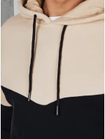 Pánská základní mikina s kapucí béžová FashionStreet BX5880
