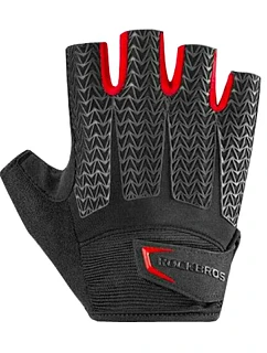 Cyklistické rukavice Rockbros S169BR XL s gelovými polštářky - černo-červené