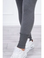 Široká žebrovaná sada v grafitové barvě