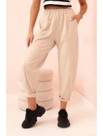 Kalhoty s kapsami Summer Punto béžové Kalhoty s kapsami Summer Punto béžové