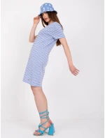 Šaty D16054M30315A bílé a modré