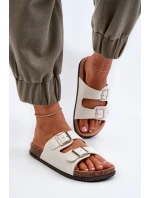 Dámské pantofle s přezkami Bílá Oliena