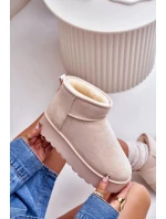 Sněhule Dámské Na Platformě Zateplené Kožíškem Světle Béžové Xamella