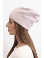 Dámská čepice vlněná klasická hladká beanie K420 fialová