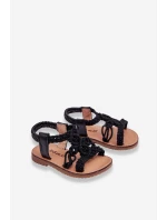 Dětské pletené nazouvací sandály Černe Tracy