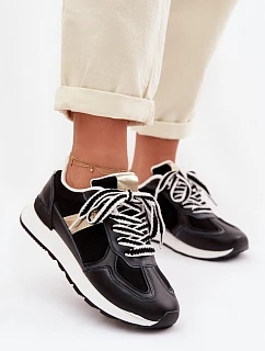 Dámské tenisky z eko kůže Černé Kelira