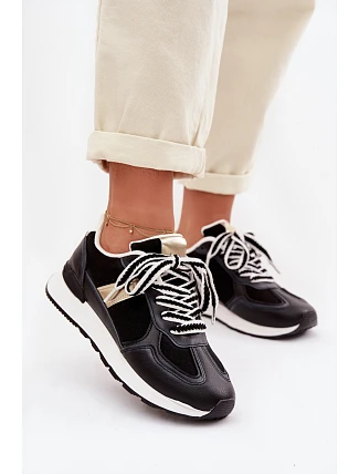 Dámské tenisky z eko kůže Černé Kelira