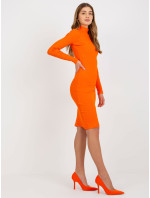 Oranžové pruhované basic šaty od Livia RUE PARIS