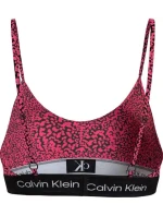 Dámská podprsenka 000QF7216E GNI tm. růžová se vzorem - Calvin Klein