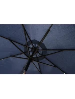 ZAHRADNÍ SLUNEČNÍK S LED OSVĚTLENÍM 300 CM TMAVĚ MODRÝ