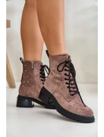 ZDobené Botky Worker Dámské Zateplené D&A MR880-017 Taupe