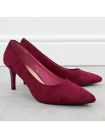 Dámské semišové lodičky na jehlovém podpatku fuchsiové barvy Sergio Leone 1336