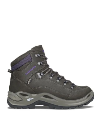 Dámské trekové boty Lowa RENEGADE GTX MID slate/blackberry Gore-Tex waterproof grey (321945 7937) dámské