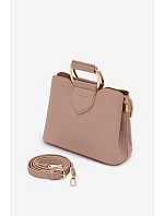 Malá kabelka Kufřík z eko kůže tmavě béžová Lorielle