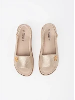 Exkluzívní zlaté dámské  sandály platforma