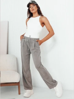Dámské kalhoty s širokými nohavicemi ASTERS šedé FashionStreet UY2035