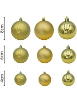 DEKORATIVNÍ PLASTOVÉ CETKY BEZPEČNÉ 46KS ZLATÁ SLÍDA