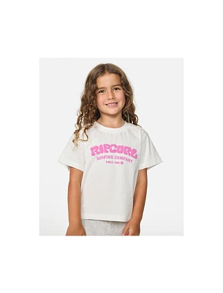 Dětské tričko RIP CURL Surf Puff Relaxed Tee – Girl, bílé Dětské tričko RIP CURL Surf Puff Relaxed Tee – Girl, bílé