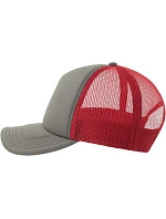 Atlantis Headwear Rapper-S 5 panelová Trucker kšiltovka 33.0262 dark grey/burgundy