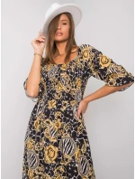 Šaty DHJ SK 13965 1.61P černá a žlutá Šaty DHJ SK 13965 1.61P černá a žlutá