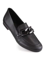 Dámské kožené polobotky RKR645 černé - Remonte Dámské kožené polobotky RKR645 černé - Remonte