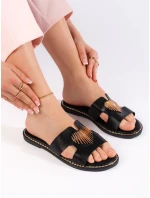 Trendy černé nazouváky dámské bez podpatku Trendy černé nazouváky dámské bez podpatku