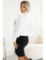 569-2 Semišová sukně s vázáním - ČERNÁ 569-2 Semišová sukně s vázáním - ČERNÁ