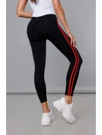 Černo-červené sportovní legíny s lampasy (YW01052-D1-5) Černo-červené sportovní legíny s lampasy (YW01052-D1-5)