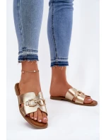 Dámské Plážové Sandály S Dekorativním Detalem Zlaté Amiresna Dámské Plážové Sandály S Dekorativním Detalem Zlaté Amiresna