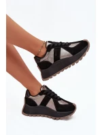 Dámské semišové tenisky na platformě Big Star HI-POLY SYSTEM – černé