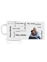 Personalizovaný klasický bílý hrníček 300 ml s textem a fotografií Personalizovaný klasický bílý hrníček 300 ml s textem a fotografií