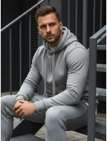 Pánská mikina s kapucí šedá BX3646 Pánská mikina s kapucí šedá BX3646