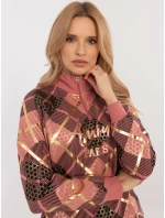 Mikina CLM BL 1259.59 tmavě růžová