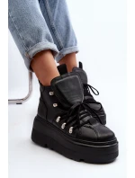 Zazoo 3416 Kožené dámské sportovní boty černé