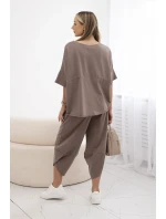 Bavlněný komplet halenka + kalhoty fango