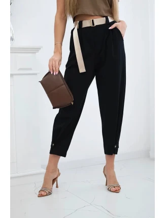 Kalhoty Summer Punto se zapínáním na nohavice černý