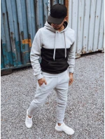 Pánská šedočerná tepláková souprava FashionStreet AX0777