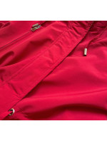Červená oboustranná dámská bunda parka (W580)