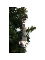 PŘÍVĚSEK S CETKOU SKŘÍTEK ŠEDÝ 11CM