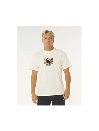 Pánské tričko RIP CURL Search Rig Tee, bílé Pánské tričko RIP CURL Search Rig Tee, bílé