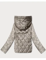 Cienka pikowana kurtka damska Goodlookin beżowa (B8573-12)