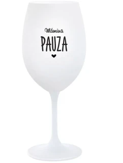 MÁMINA PAUZA - bílá  sklenice na víno 350 ml
