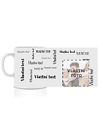 Personalizovaný klasický bílý hrníček 300 ml s textem a fotografií Personalizovaný klasický bílý hrníček 300 ml s textem a fotografií