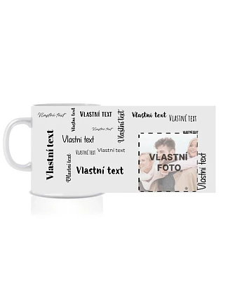 Personalizovaný klasický bílý hrníček 300 ml s textem a fotografií Personalizovaný klasický bílý hrníček 300 ml s textem a fotografií
