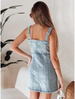 Džínové mini šaty bez ramínek SEWIKA modré FashionStreet EY2586